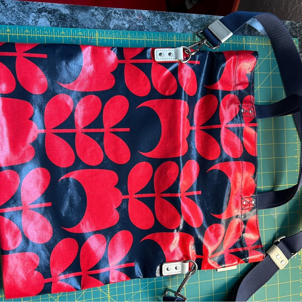 Orla Kiely Red and Blue Tote Bag